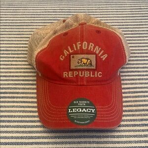 New with tags! Legacy Red and Tan California Republic Hat